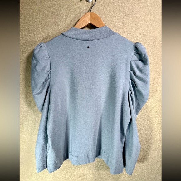 Cuyana French Terry Puff Sleeve Sweatshirt in Steel - Picture 9 of 13